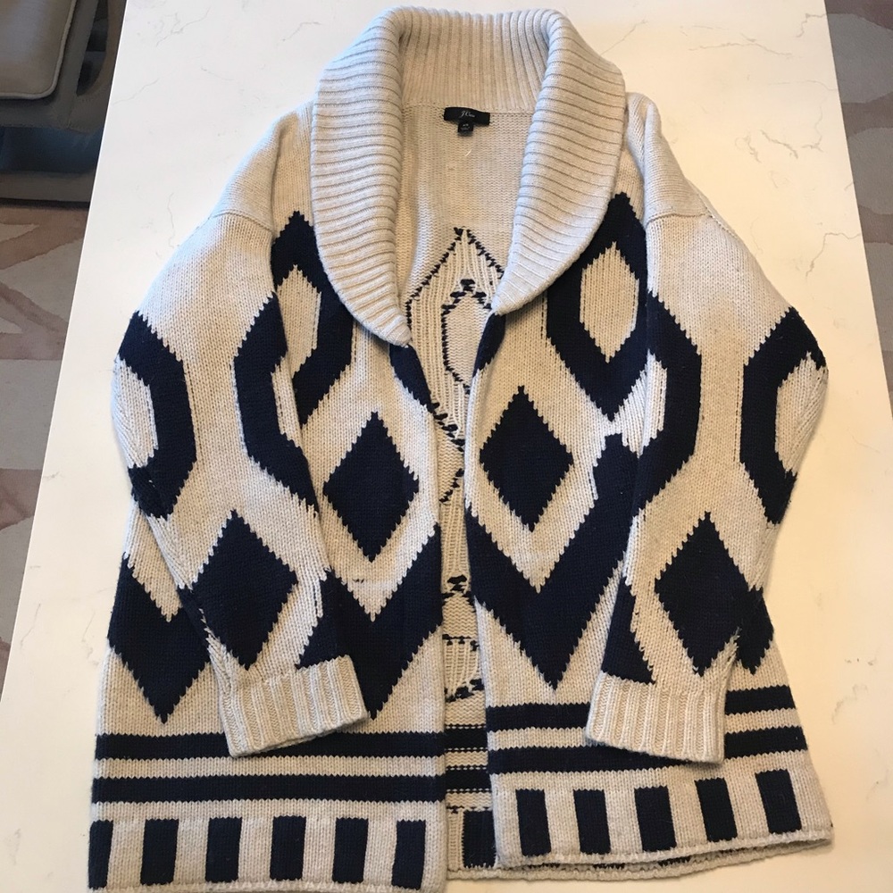 Jcrew Fair Isle Wool Cardigan